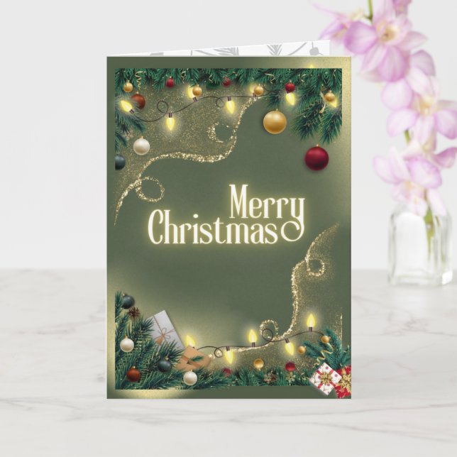 Carte Joyeux Noël Sage (Orchidée)