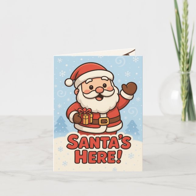 Carte Joyeux Noël Santa (Devant)