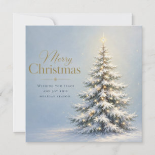 Carte Joyeux Noël Sapin enneigé