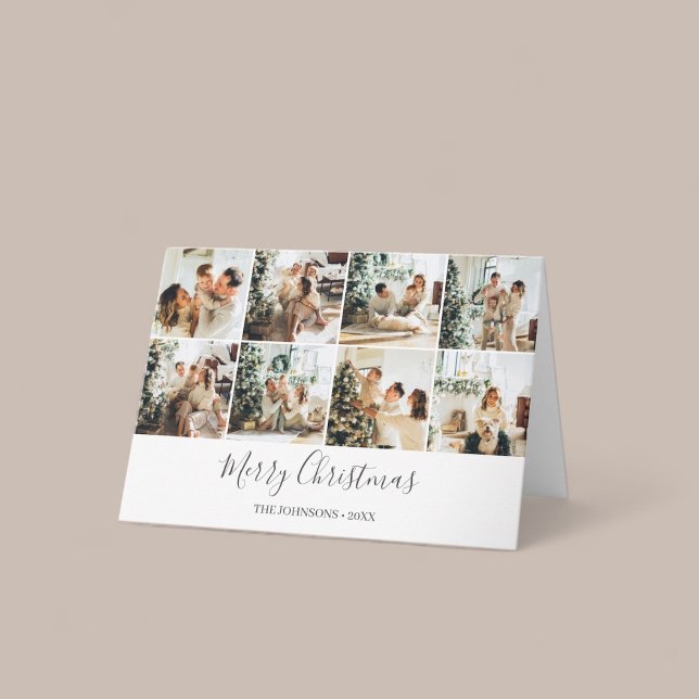 Carte Joyeux Noël Simple Photo Collage (Créateur téléchargé)
