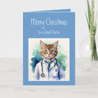 Joyeux Noël Souhaits Grand Docteur Fun Cat Scan