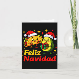 Carte Joyeux Noël Tacos d'avocat Noël mexicain Famille M