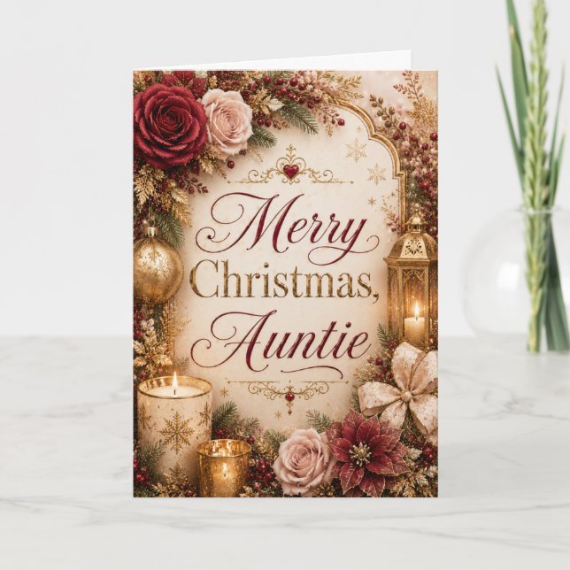 Carte Joyeux Noël Tatie (Devant)
