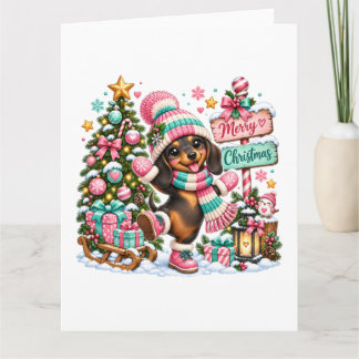 Carte Joyeux Noël Teckel