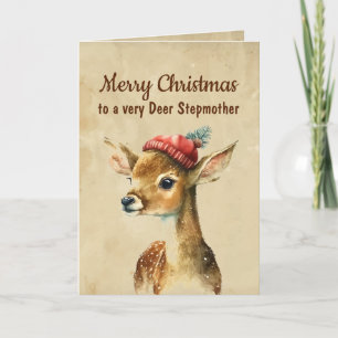 Carte Joyeux Noël très belle-mère cerf