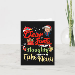 Carte Joyeux Noël Trump Cher Père Noël Fake News Drôle X