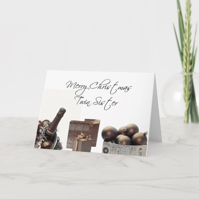 Carte Joyeux Noël Twin Sister (Devant)