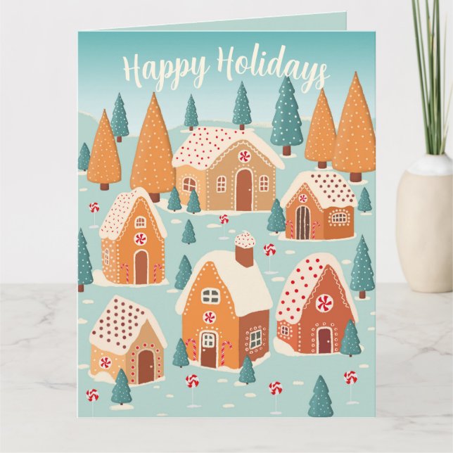 Carte Joyeux Noël vacances mignonnes (Devant)