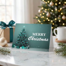 Joyeux Noël Vert Élégant Moderne Fête