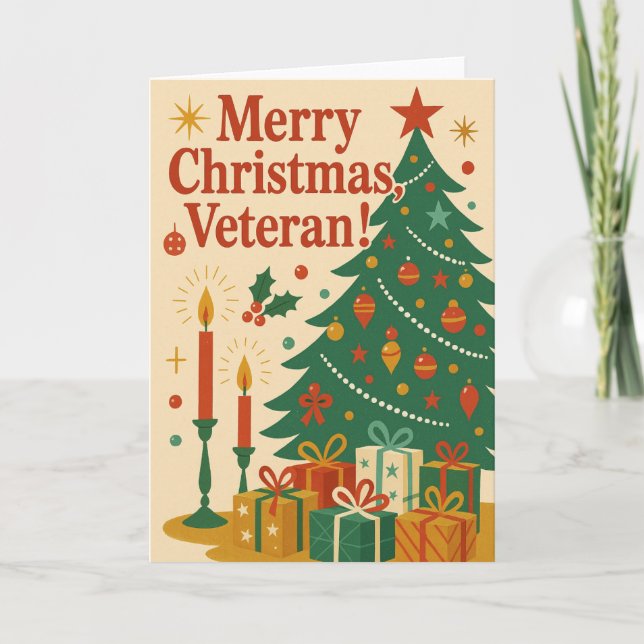 Carte Joyeux Noël Vétéran  (Devant)