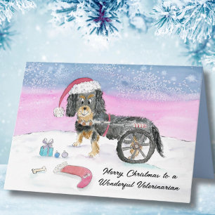 Carte Joyeux Noël Vétérinaire Cavalier King Charles Span