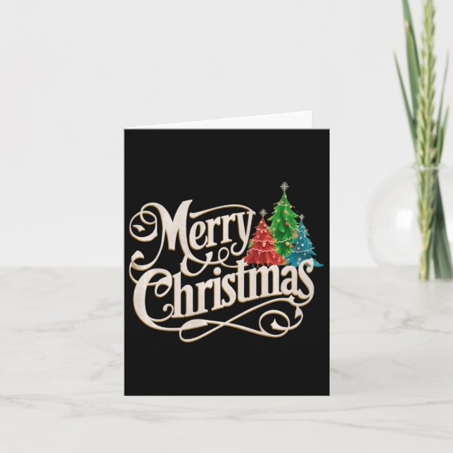 Carte Joyeux Noël vintage (Devant)