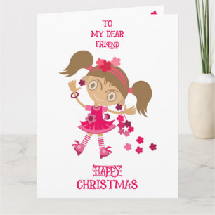 CARTE JOYEUX NOËL VOEUX DE VACANCES POUR AMI