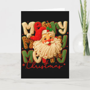 Carte Joyeux Noël Xmas Vibes Santa Latch Hook Laine C