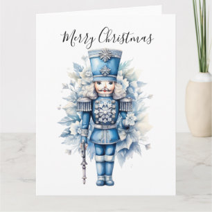 Carte Joyeux Noir Bleu Nutcracker