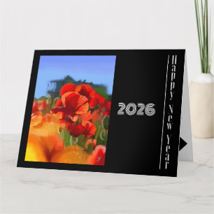 Carte Joyeux Nouvel An - la maison des pavots Painting C
