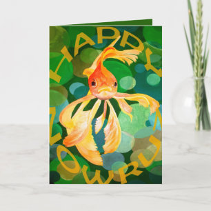 Carte Joyeux Nowruz Poisson Rouge Joie Renouveau