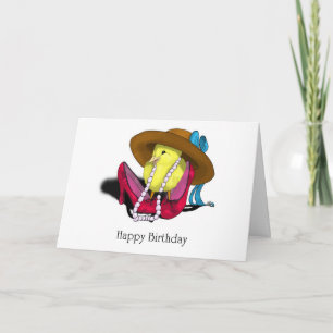 Carte Joyeux oiseau mou d'anniversaire par April Robbins