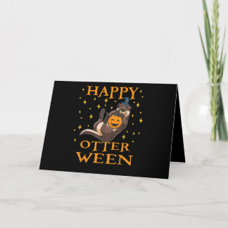 Carte Joyeux Otterween Costume de loutre de mer mignonne