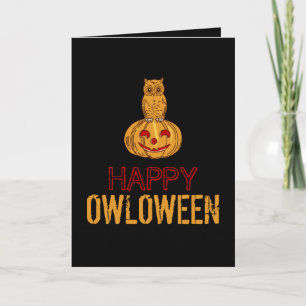 Carte Joyeux Owloween, Halloween
