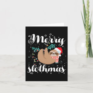 Carte Joyeux Pajama De Noël Slothmas Pour Les Amateurs D