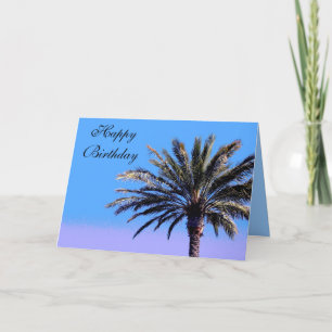 Carte Joyeux palmier d'anniversaire