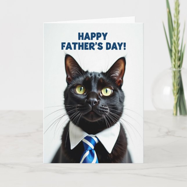 Carte Joyeux Papa à Moustache (Devant)