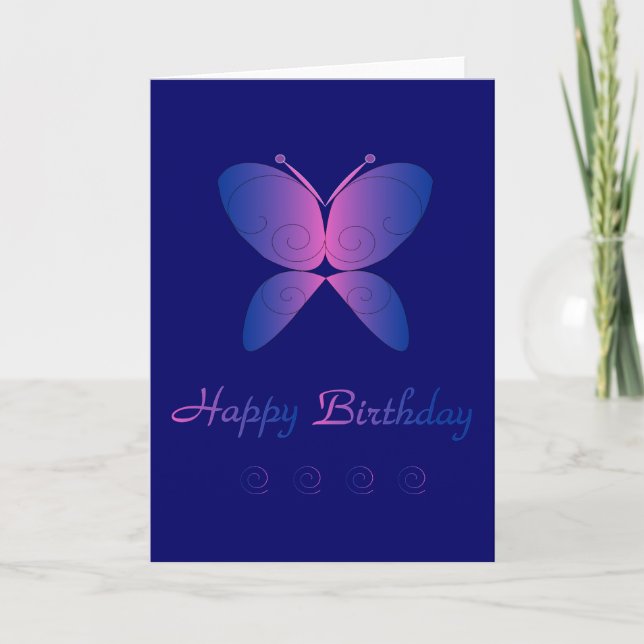 Carte Joyeux papillon d'anniversaire (Devant)