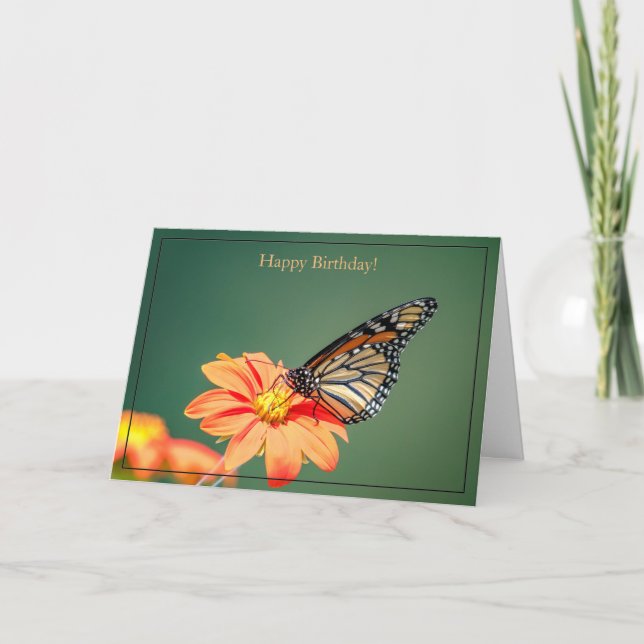 Carte Joyeux papillon Monarch Card Birthday Card (Devant)