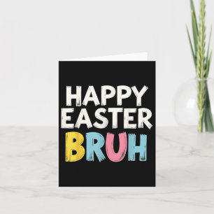 Carte Joyeux Pâques Bruh mème Funny Bunny Bro Ados garço