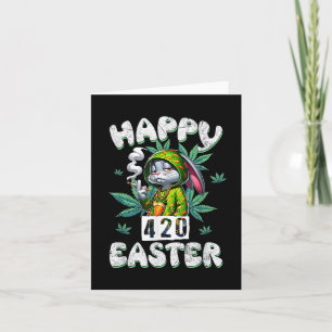 Carte Joyeux Pâques drôle Fumer lapin de Pâques Hommes F