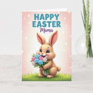 Carte Joyeux Pâques Maman Lapin