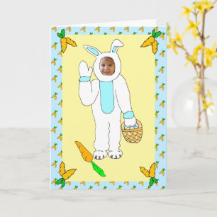 Carte Joyeux Pâques Photo personnalisée Lapin de Pâques