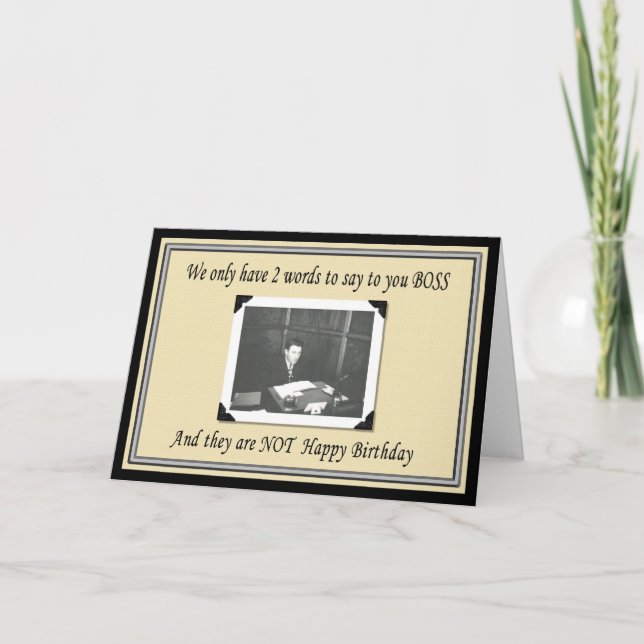 Carte Joyeux patron d'anniversaire du groupe (Devant)