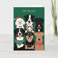 Joyeux Pawlidays de mignons chiens de Noël
