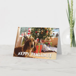 Carte Joyeux Pawlidays Noël Chien - Ajoutez VOTRE PHOTO 
