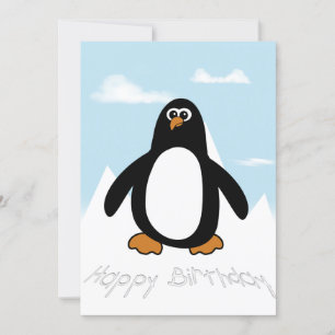 Carte Joyeux Penguin d'anniversaire