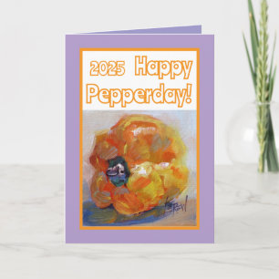Carte Joyeux Pepperday Bell Jaune Pepper Jaune Anniversa