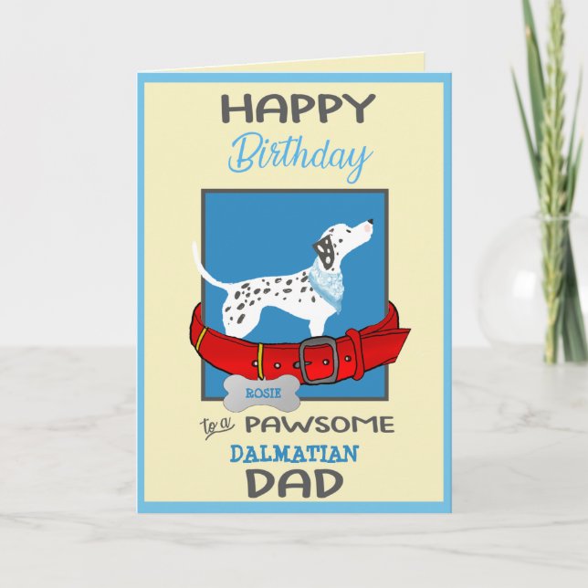 Carte Joyeux père de chien d'anniversaire de votre chien (Devant)