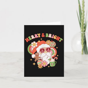Carte Joyeux Père Noël Merry And Bright Groovy Noël