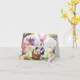Carte Joyeux petit lapin 1, Pâques