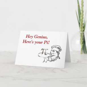 Carte Joyeux Pi Day avec chef et tarte