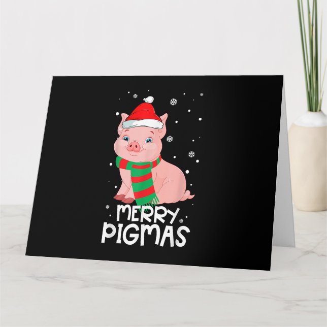 Carte Joyeux Pigmas de Noël Drôles Cadeaux de Noël Pyjam (Devant)