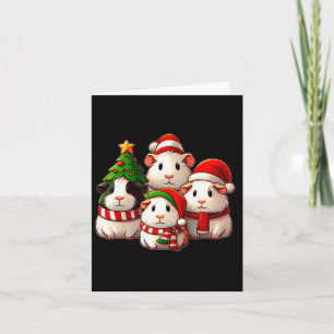Carte Joyeux Pigmas Noël Guinée Cochon ferme animal femm