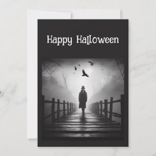 Carte Joyeux poème Halloween Edgar Allan Poe Raven