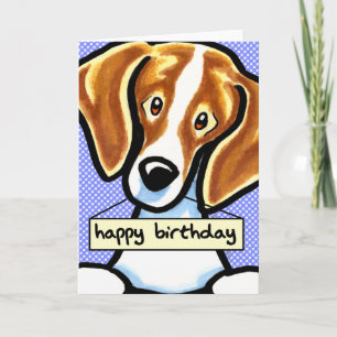 Carte Joyeux Points Bleus Beagles d'anniversaire