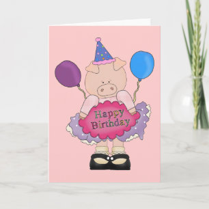 Carte Joyeux porc d'anniversaire