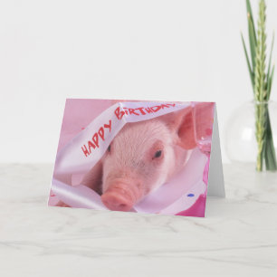 Carte Joyeux porc d'anniversaire