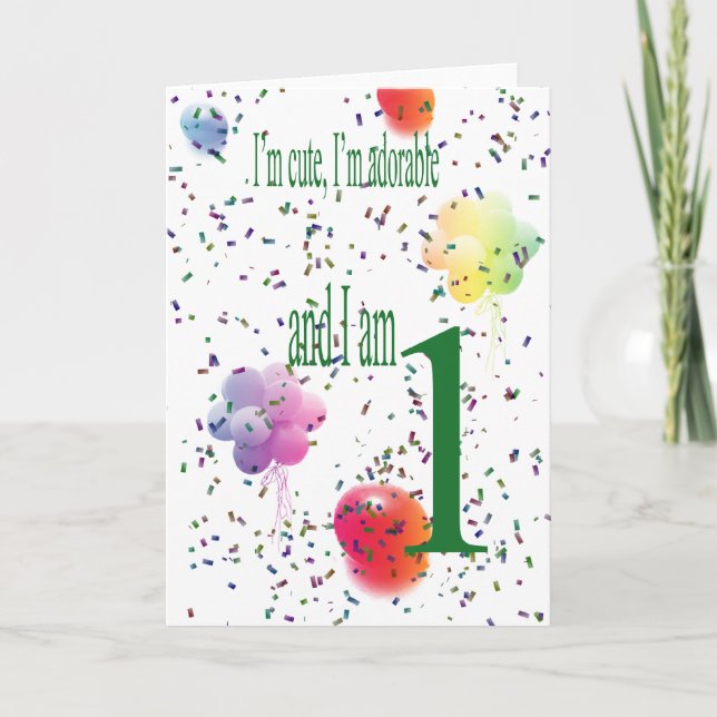 Carte Joyeux premier anniversaire (Devant)