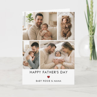Carte Joyeux premier anniversaire de papa Colage de phot